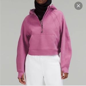 NWT lululemon 1/2 zip scuba Velvet Dust